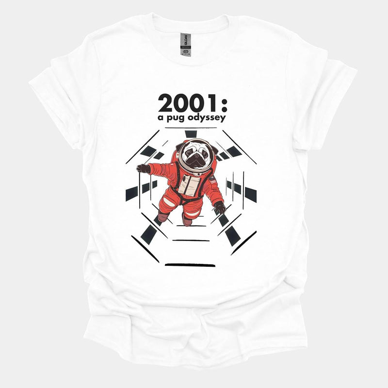 2001 A Pug Odyssey Funny Pug Graphic T-Shirt