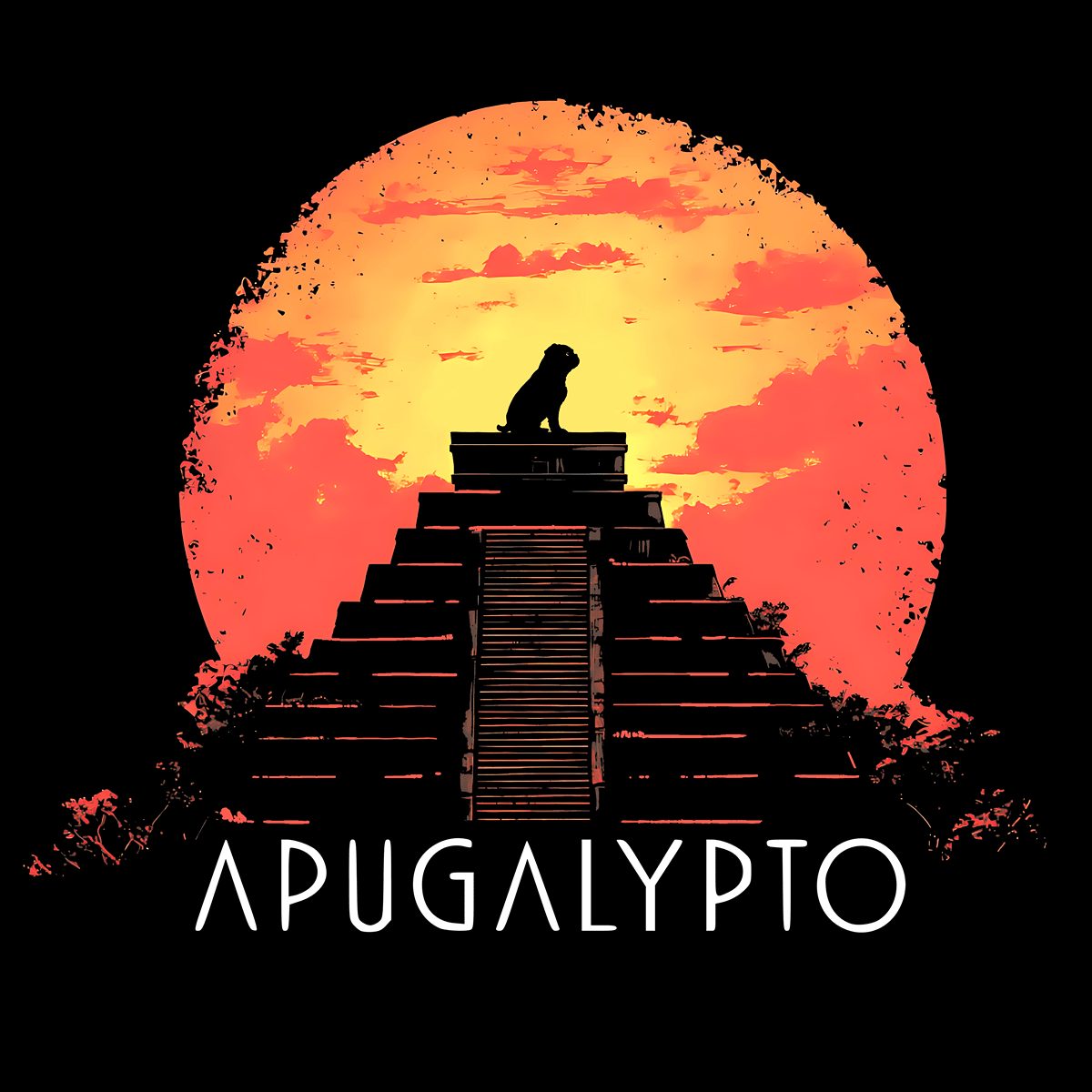 Apugalypto Funny Pug Graphic T-Shirt