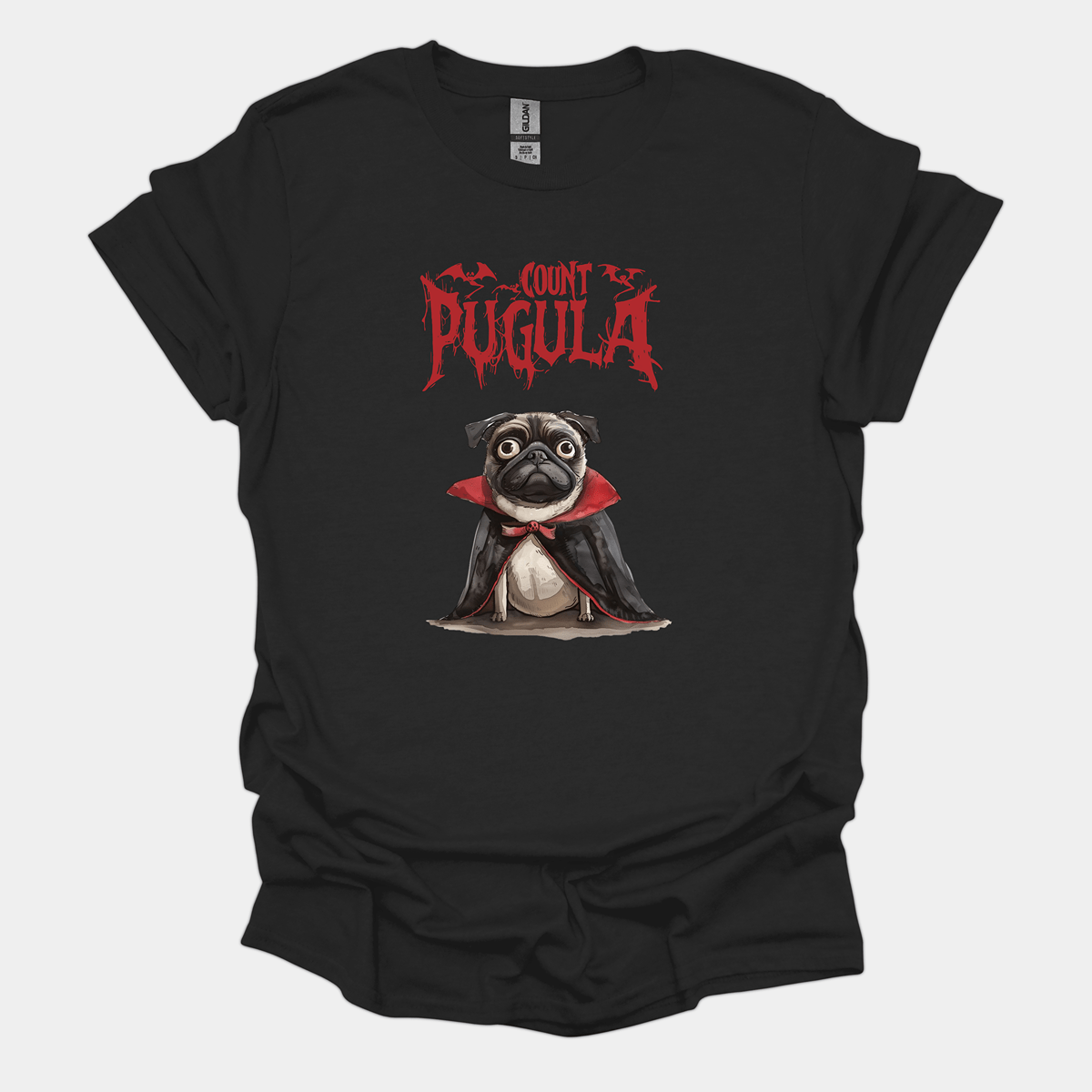 Count Pugula Funny Pug Graphic T-Shirt