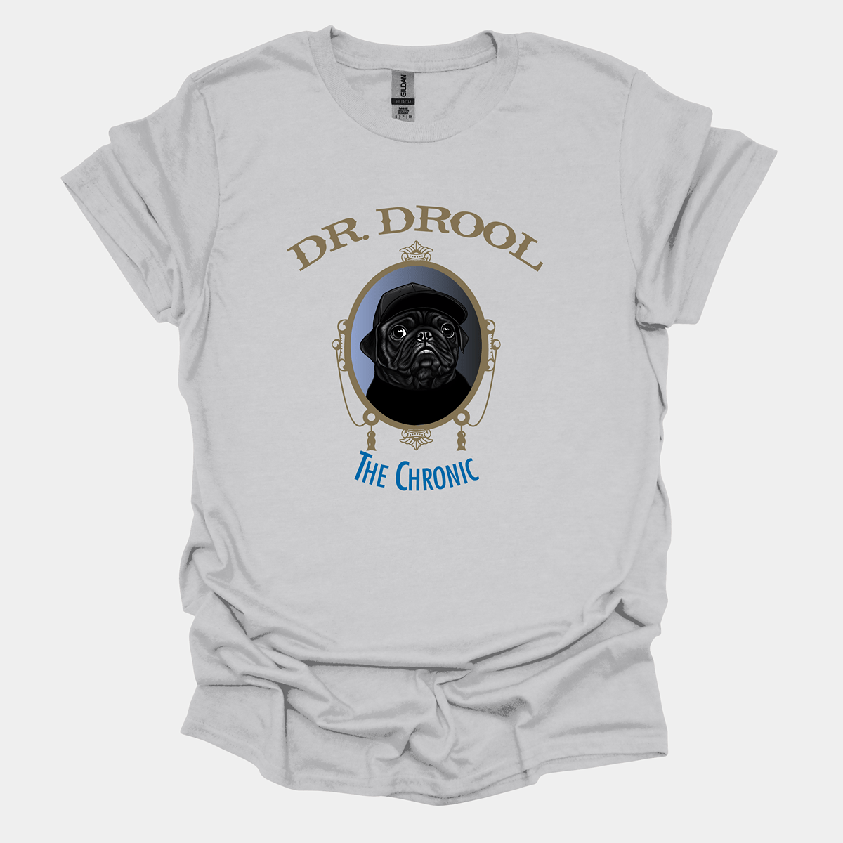 Dr. Drool Funny Pug Graphic T-Shirt