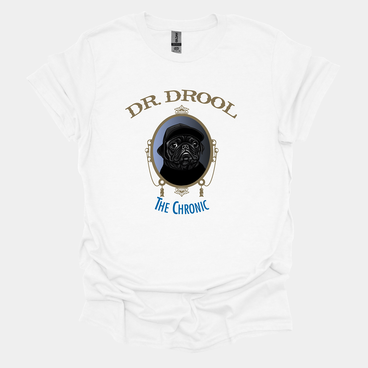 Dr. Drool Funny Pug Graphic T-Shirt