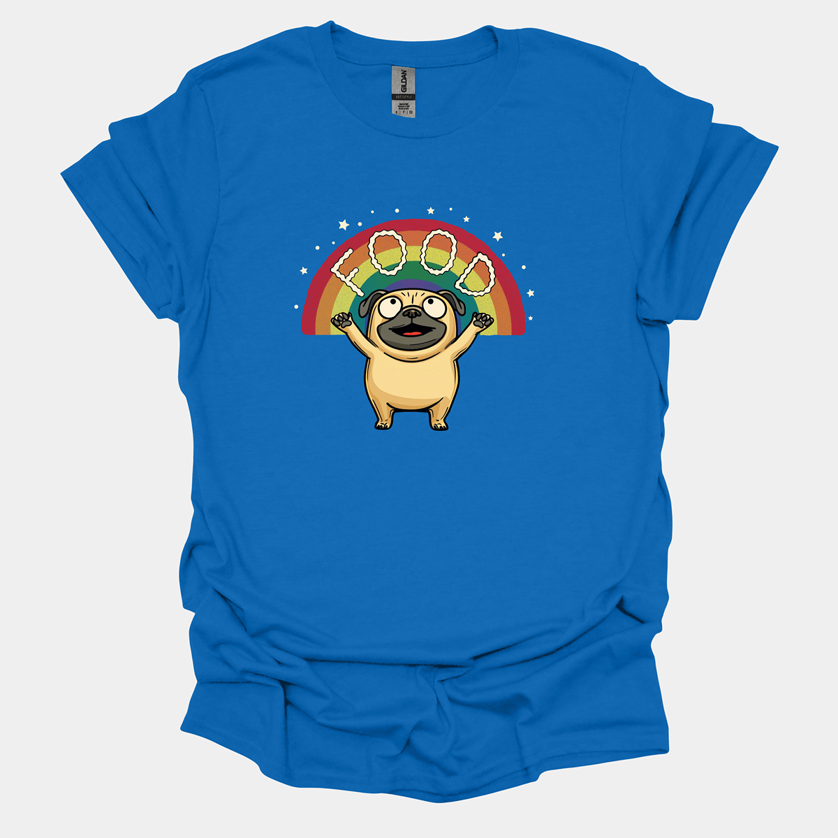 Food Funny Pug Graphic T-Shirt