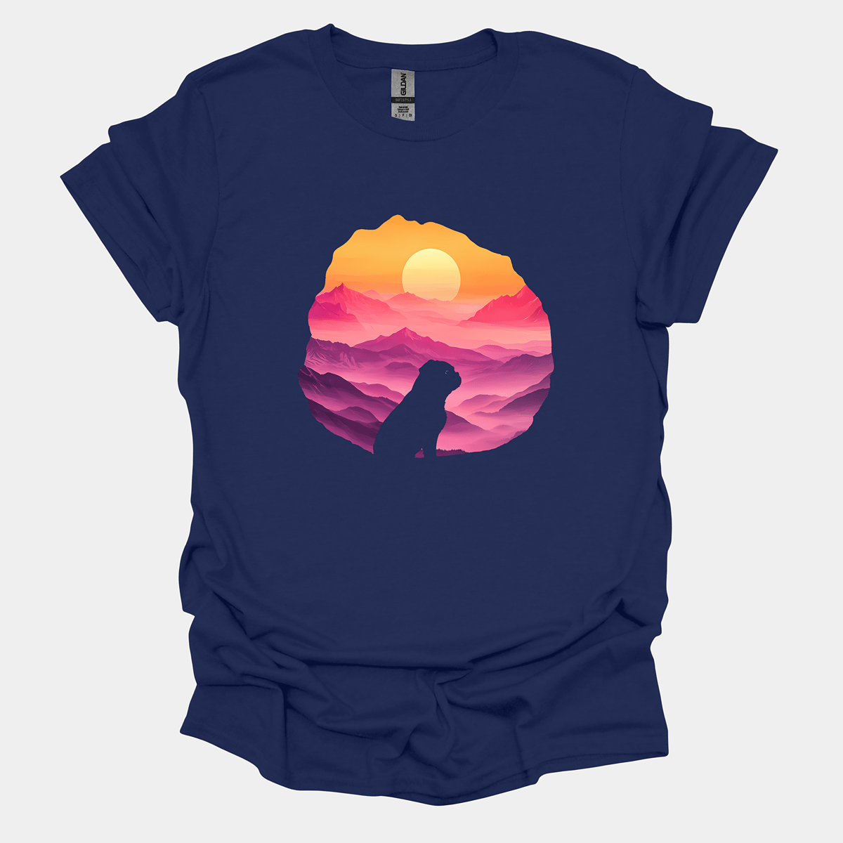 Golden Hour Funny Pug Graphic T-Shirt