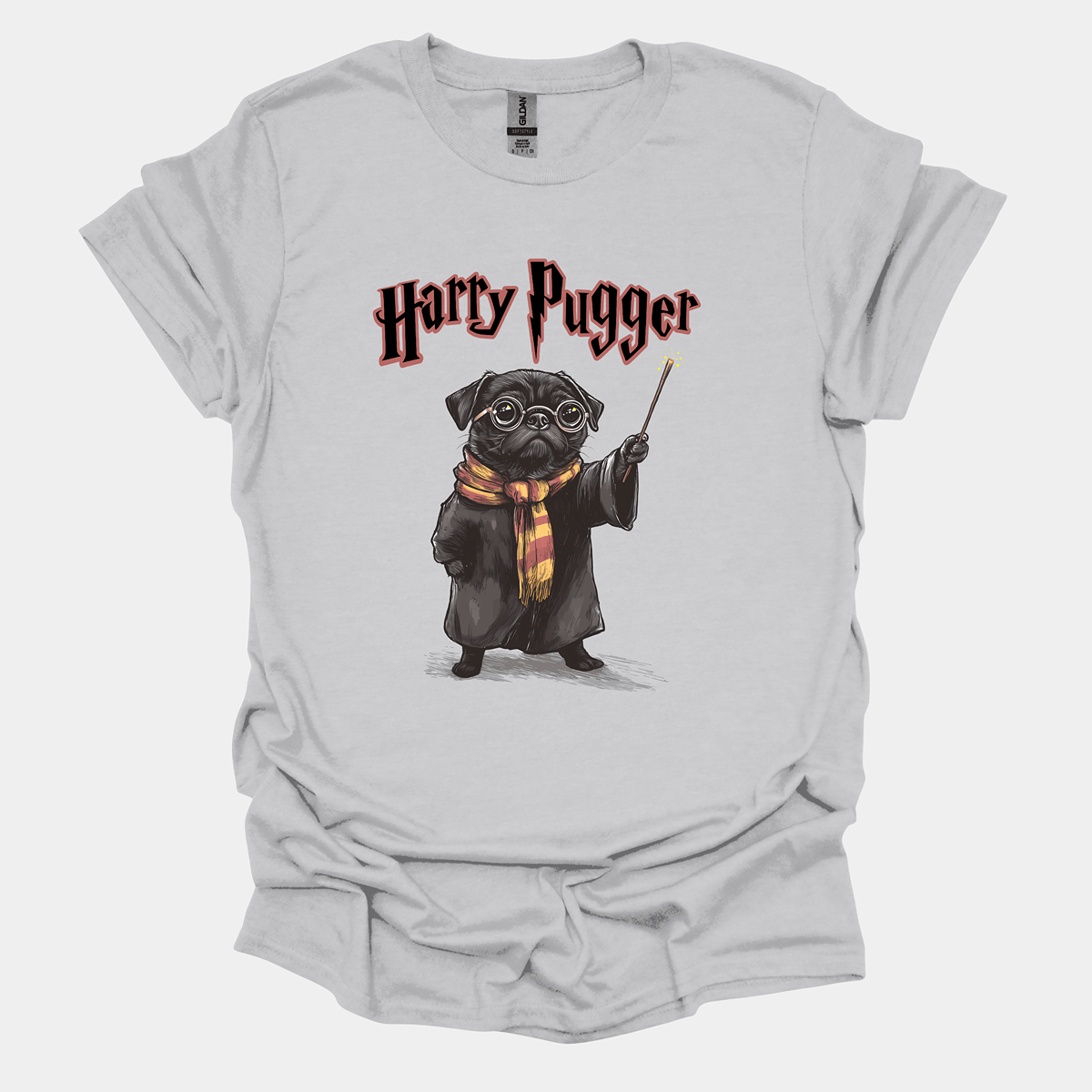 Harry Pugger Funny Pug Graphic T-Shirt