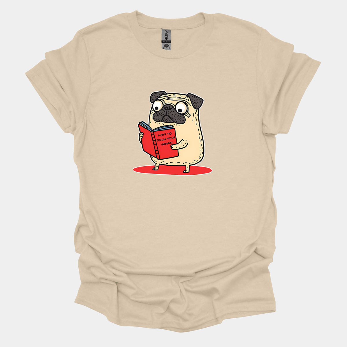 How To Train Your Human Funny Pug Graphic T-Shirt