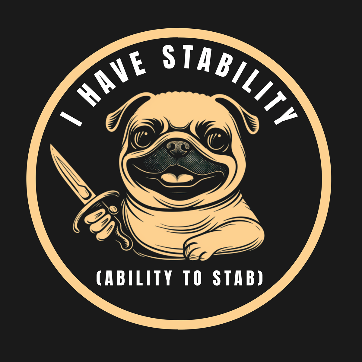 I Have Stability Funny Pug Graphic T-Shirt