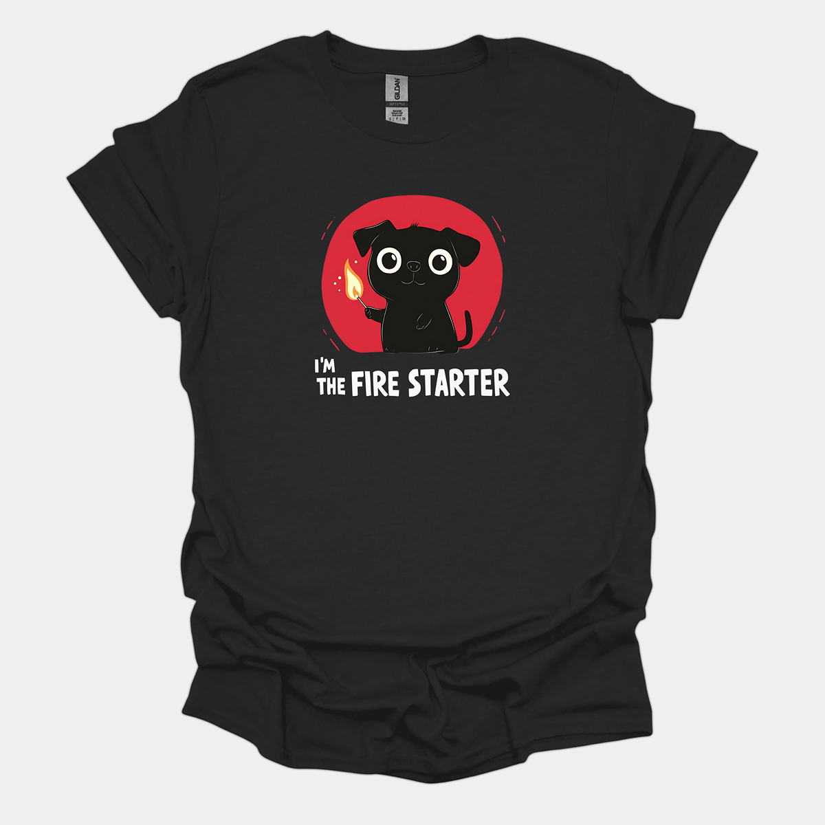 I'm The Fire Starter Funny Pug Graphic T-Shirt