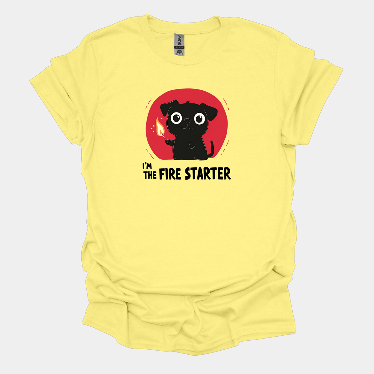 I'm The Fire Starter Funny Pug Graphic T-Shirt