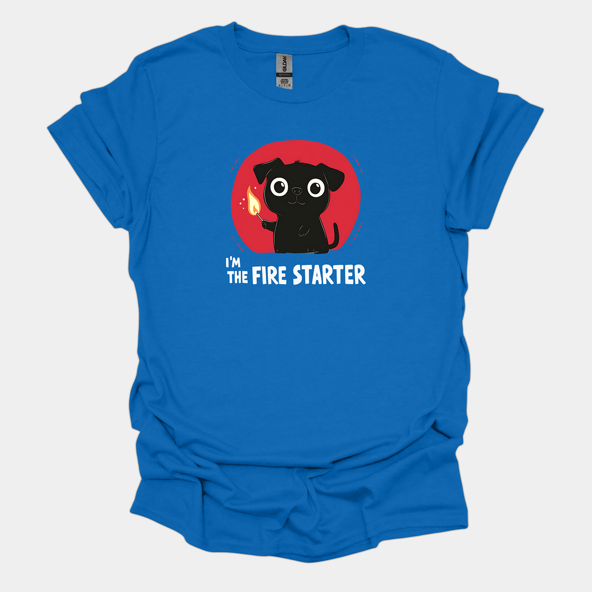 I'm The Fire Starter Funny Pug Graphic T-Shirt