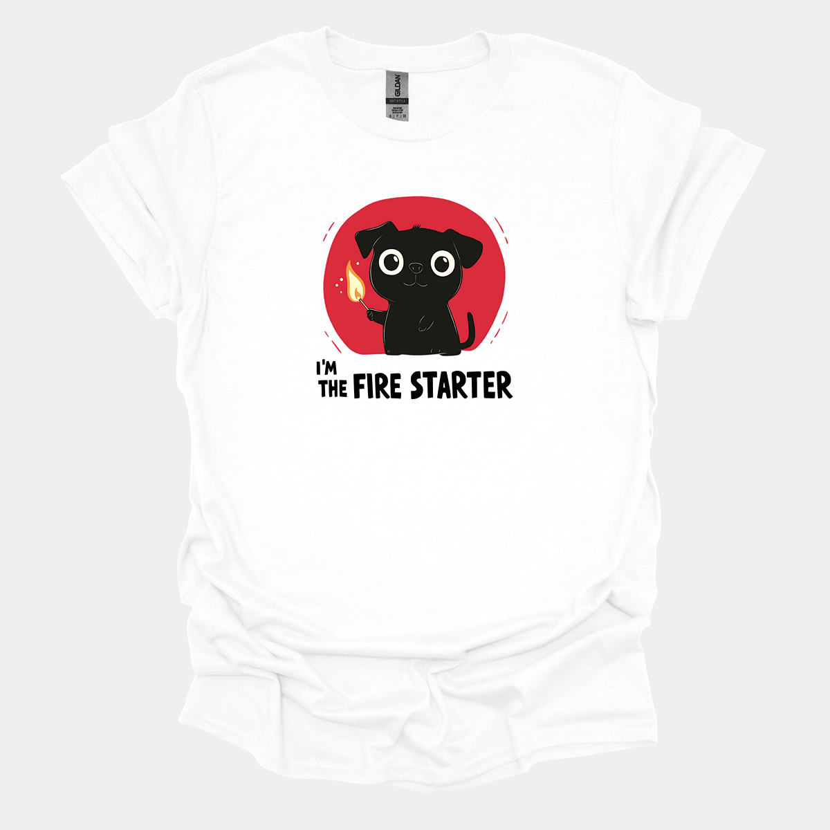 I'm The Fire Starter Funny Pug Graphic T-Shirt