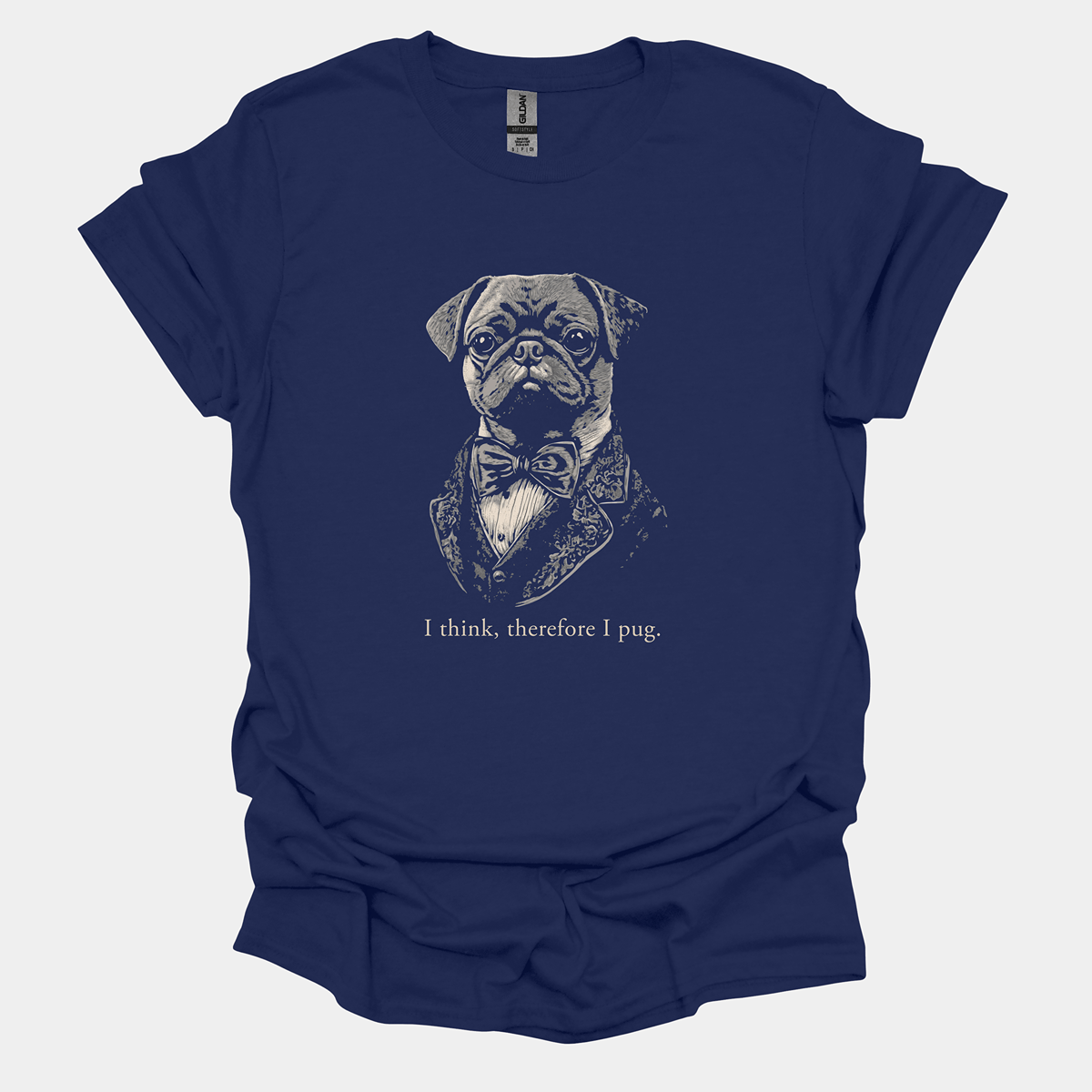 I Think Funny Pug Graphic T-Shirt