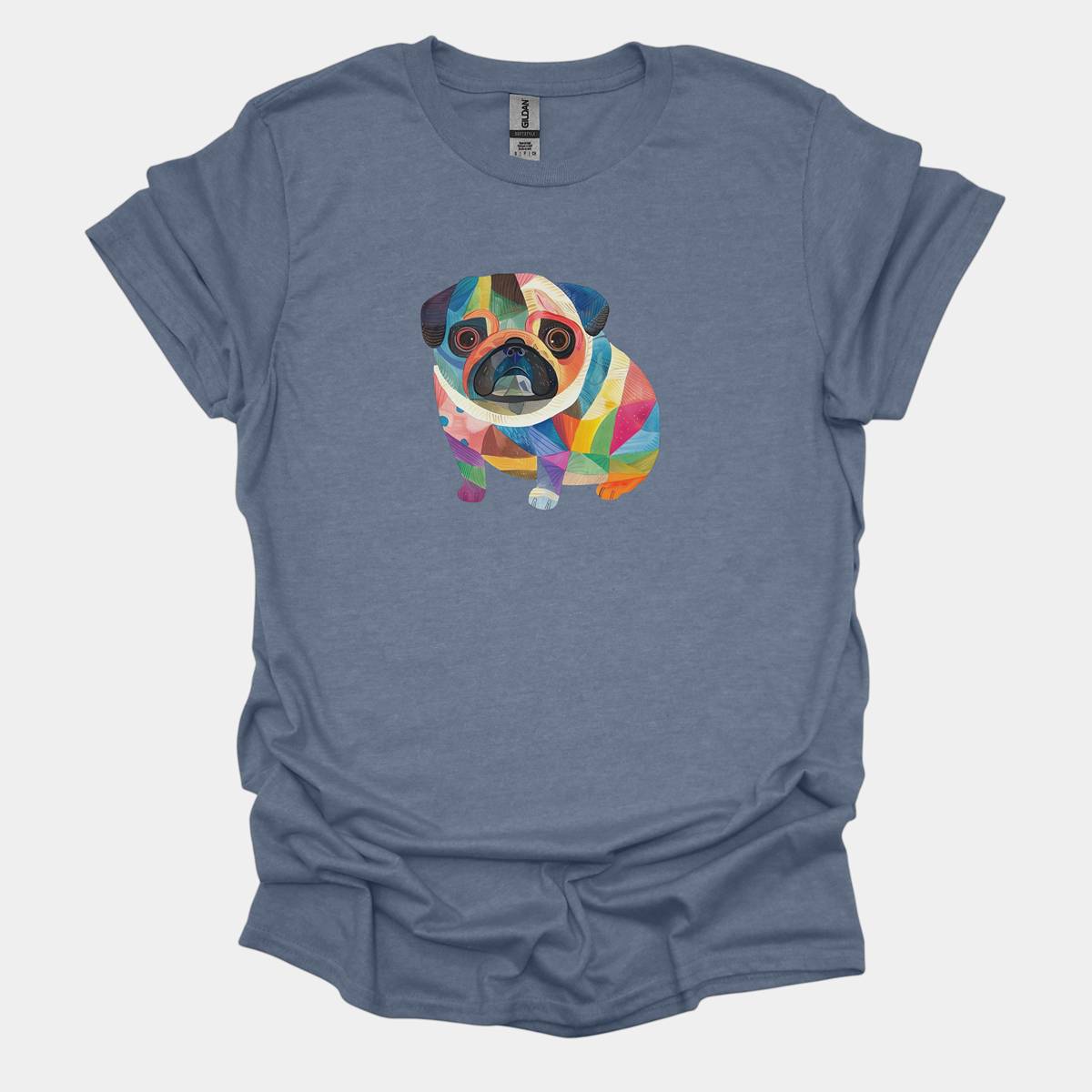 Kaleidoscopic Charm Funny Pug Graphic T-Shirt