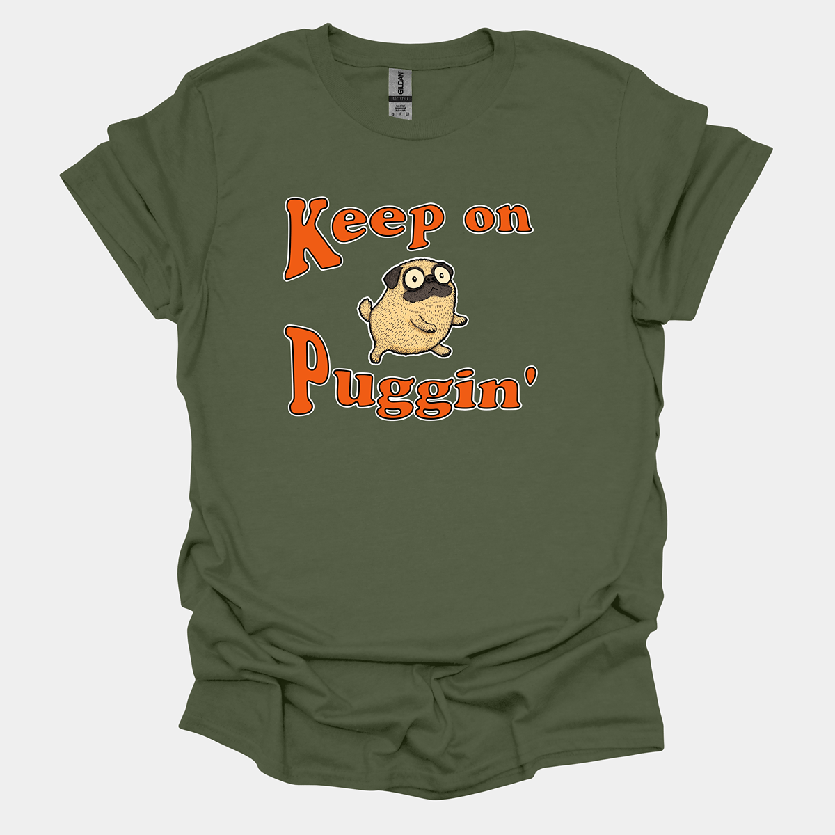 Keep On Puggin' Funny Pug Graphic T-Shirt