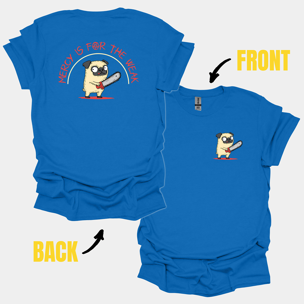 Mercy Funny Pug Graphic T-Shirt