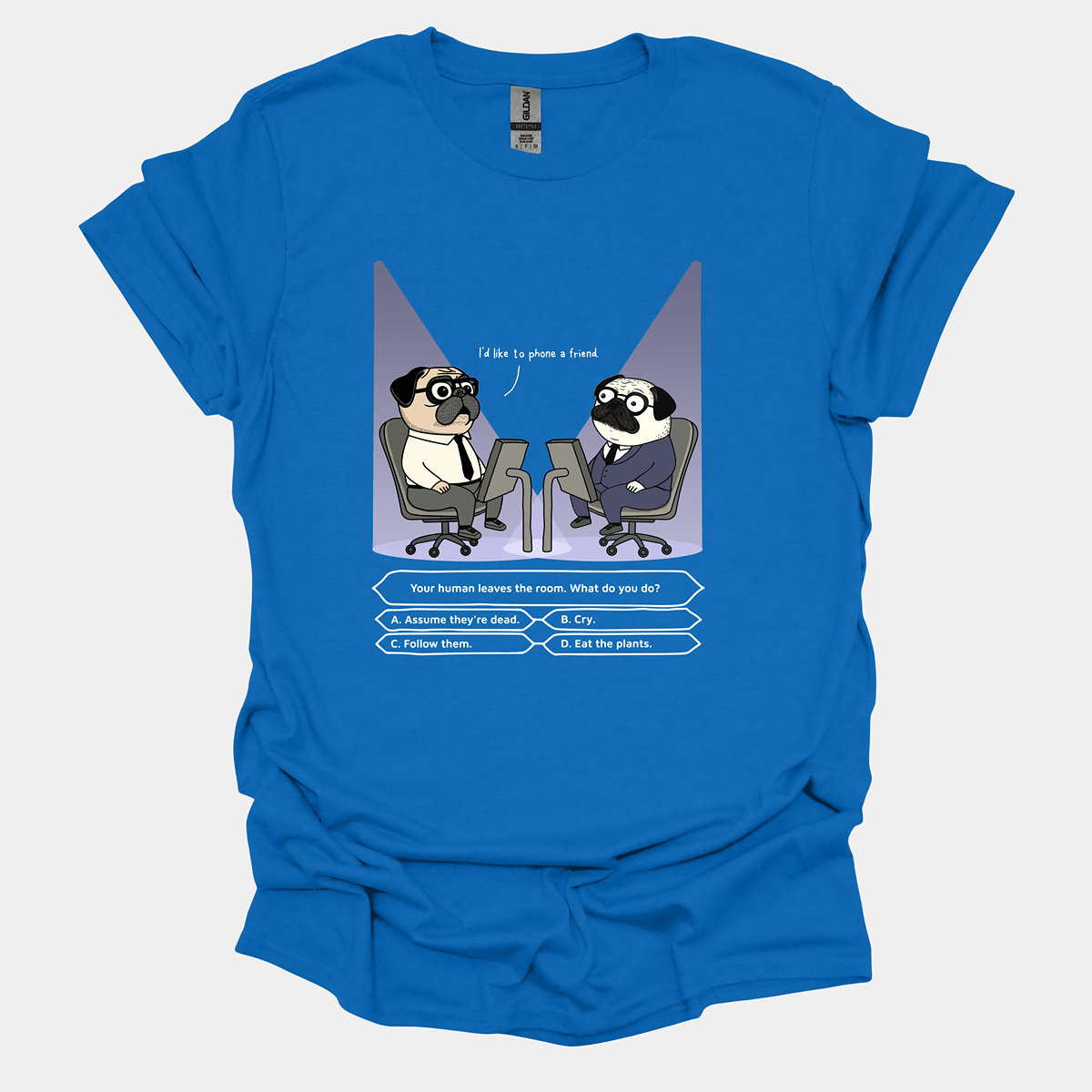 Millionaire Funny Pug Graphic T-Shirt