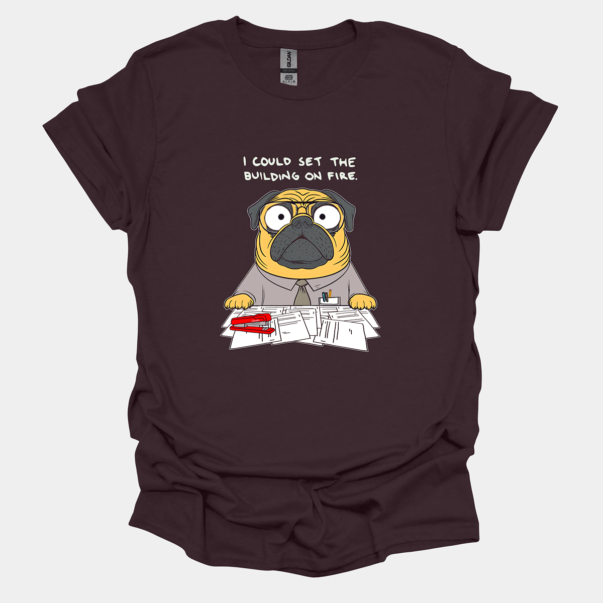 Milton Funny Pug Graphic T-Shirt