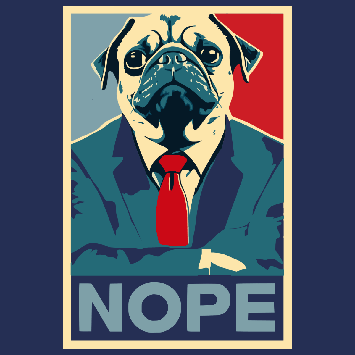Nope II Funny Pug Graphic T-Shirt
