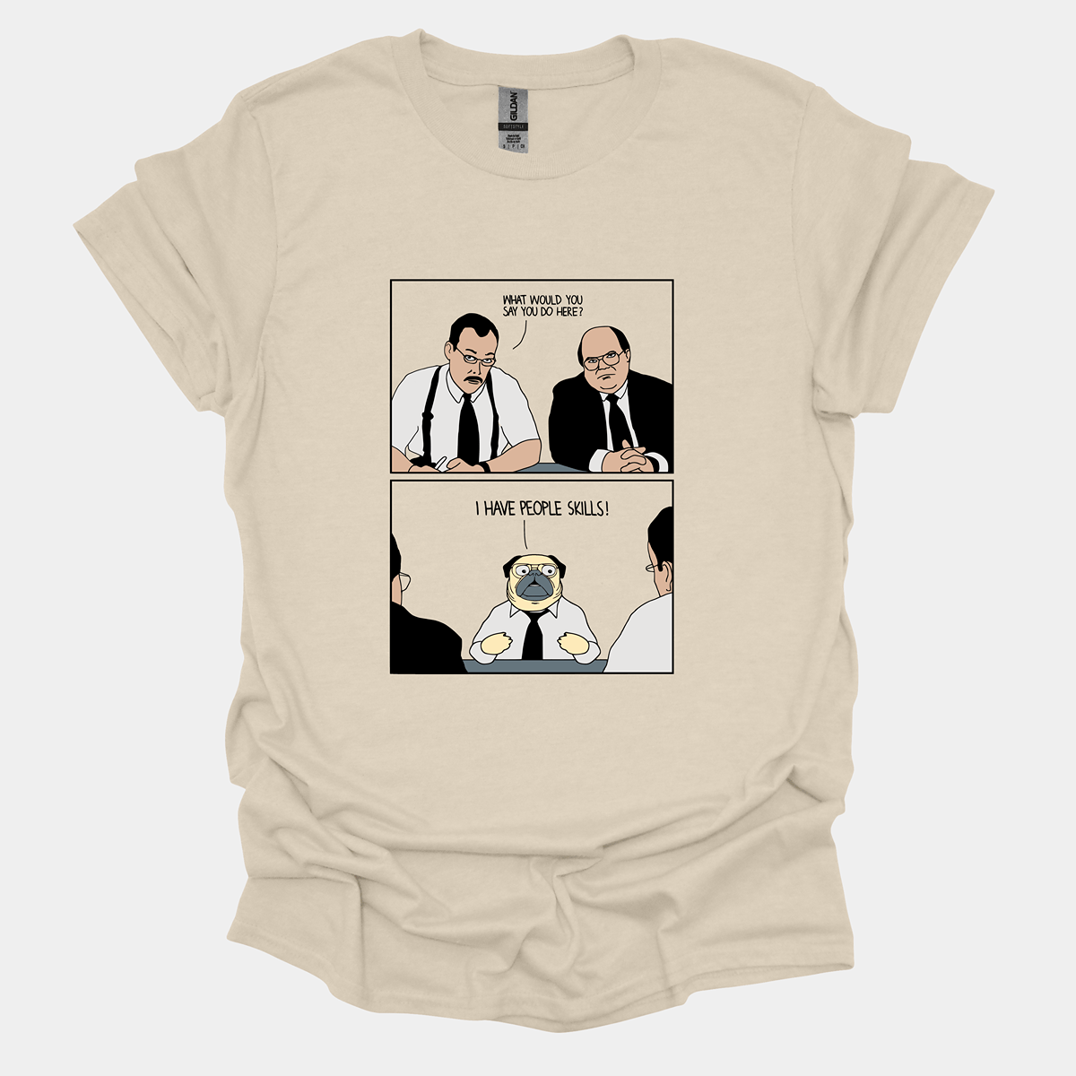 People Skills Funny Pug Graphic T-Shirt