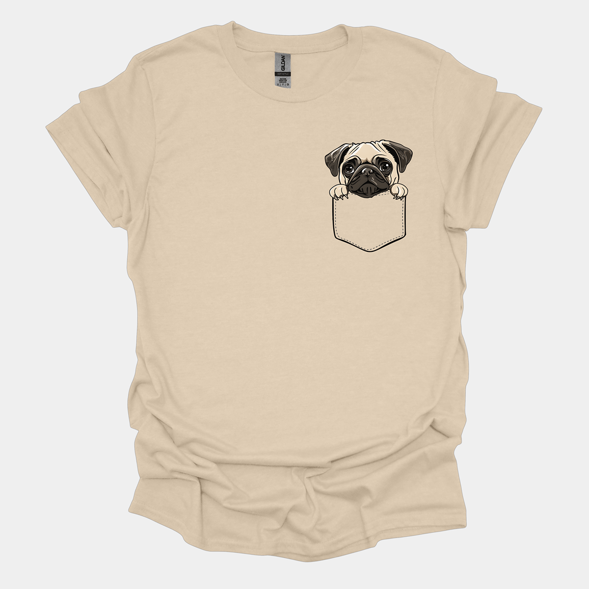 Pocket Pug Funny Pug Graphic T-Shirt
