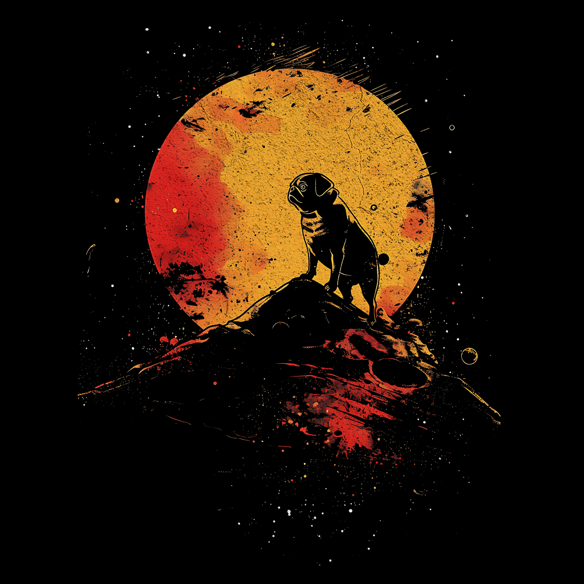 Pug of the Apocalypse Funny Pug Graphic T-Shirt