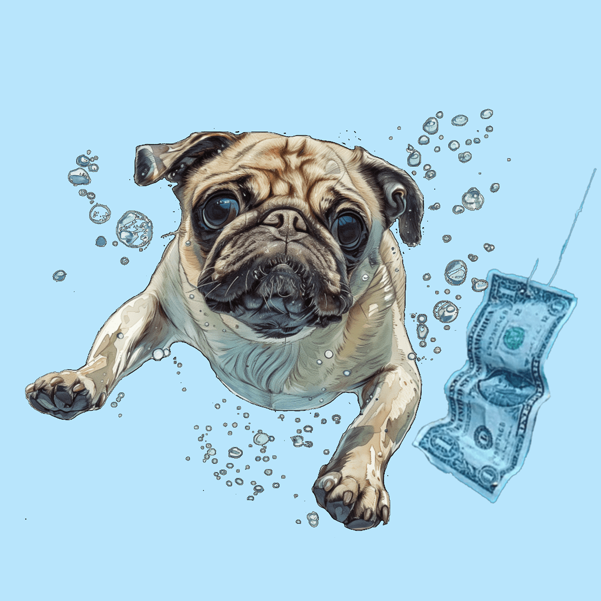 Pug Spirit Funny Pug Graphic T-Shirt