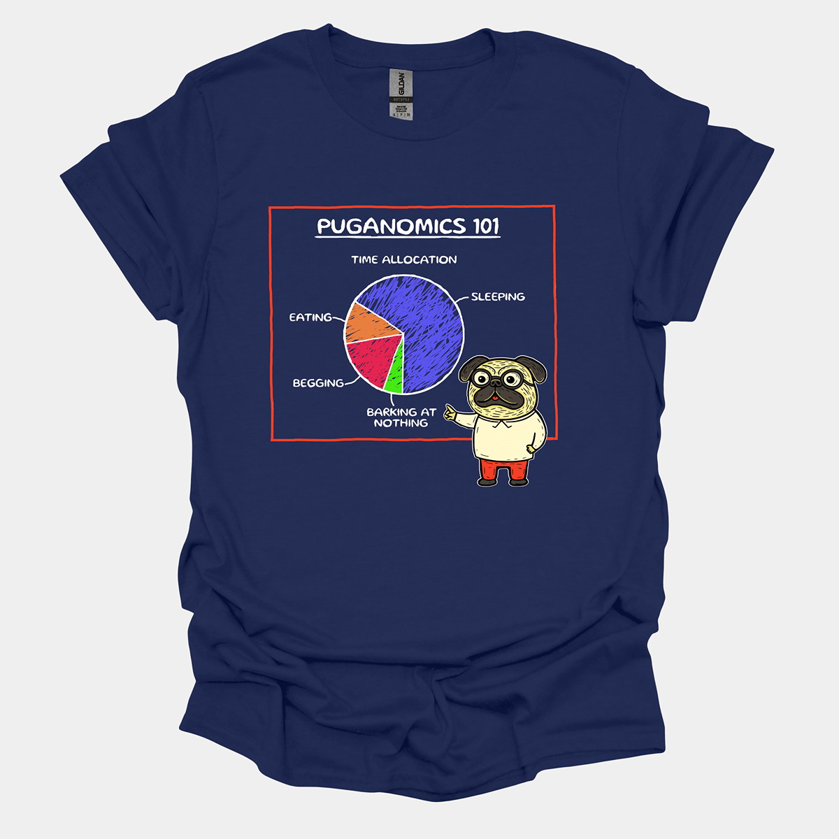 Puganomics Funny Pug Graphic T-Shirt