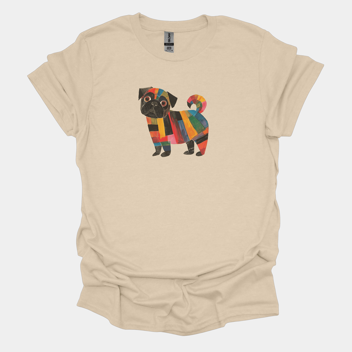 Pugcasso Funny Pug Graphic T-Shirt