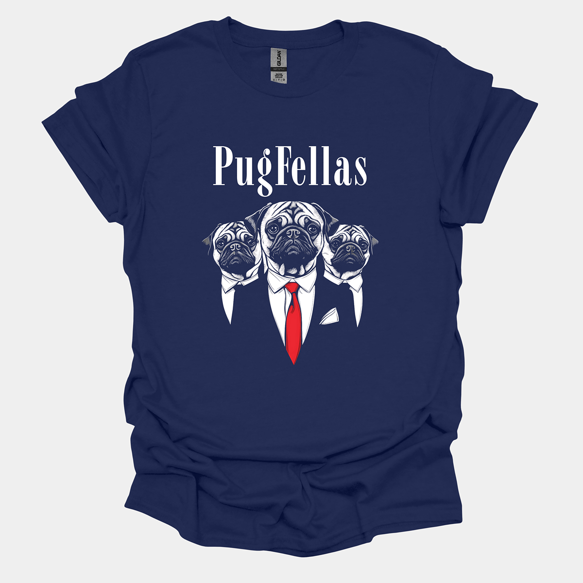Pugfellas Funny Pug Graphic T-Shirt