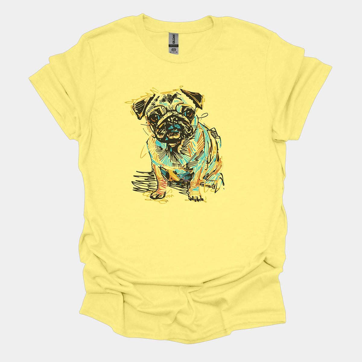 Pugsquiggle Funny Pug Graphic T-Shirt