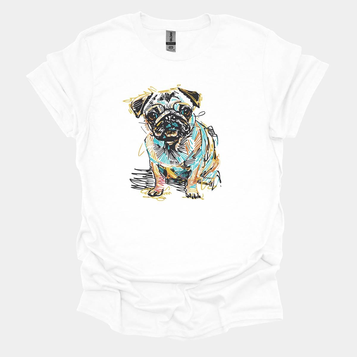 Pugsquiggle Funny Pug Graphic T-Shirt