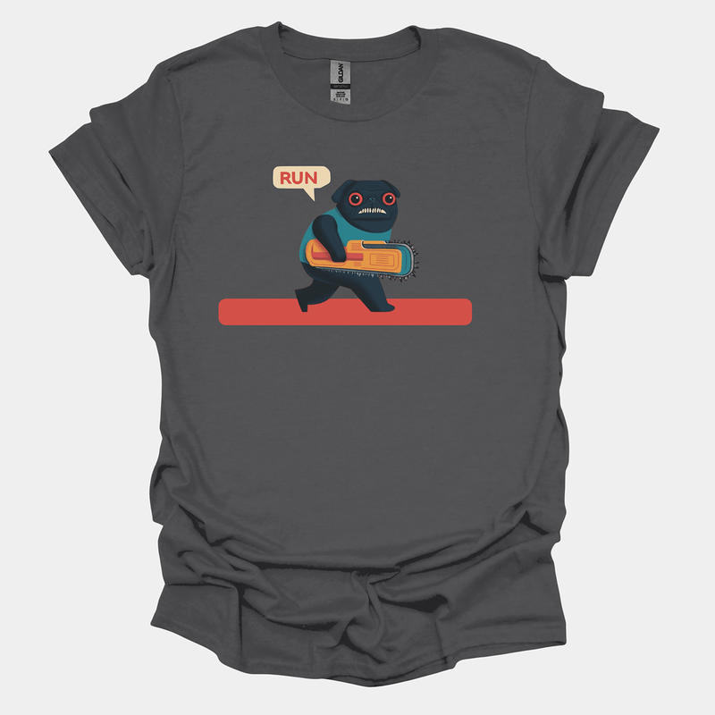 Run Funny Pug Graphic T-Shirt