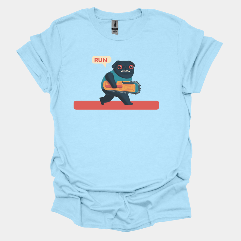 Run Funny Pug Graphic T-Shirt