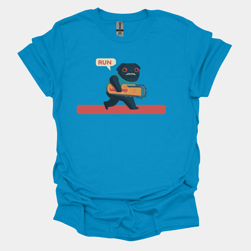 Run Funny Pug Graphic T-Shirt
