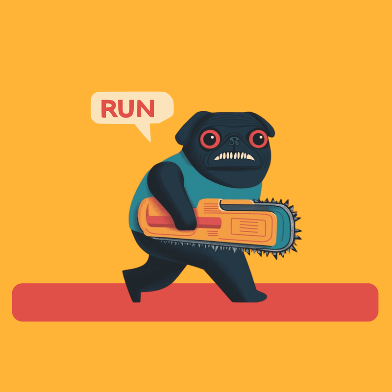 Run Funny Pug Graphic T-Shirt