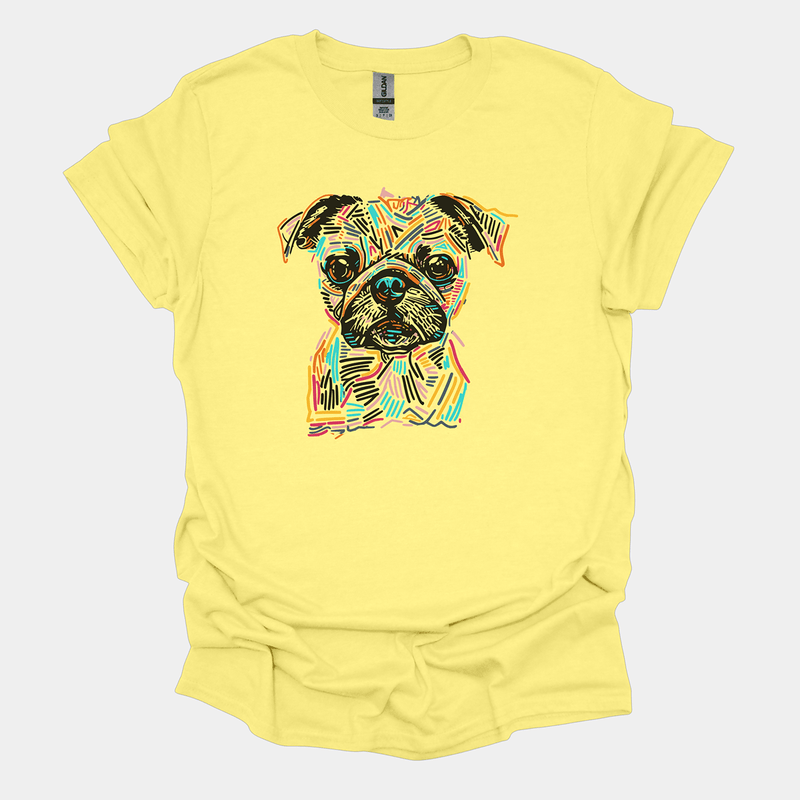 Sharpy Funny Pug Graphic T-Shirt