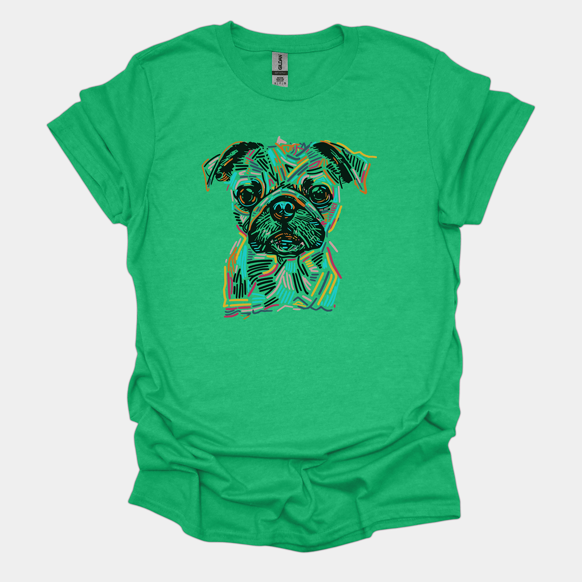 Sharpy Funny Pug Graphic T-Shirt