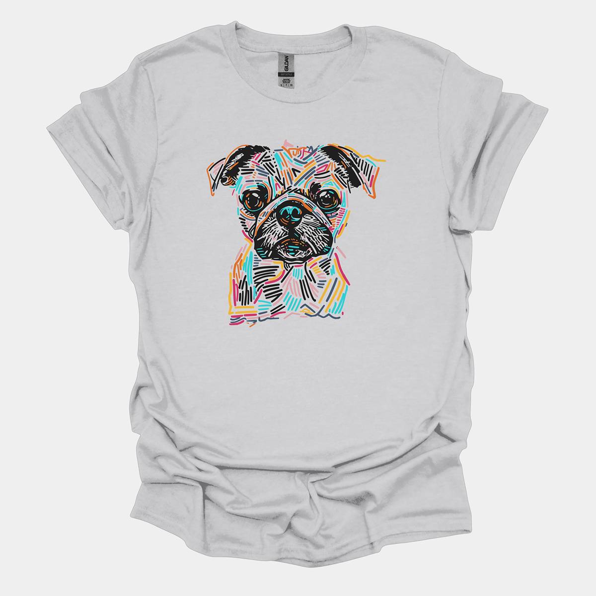Sharpy Funny Pug Graphic T-Shirt