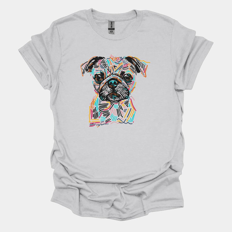 Sharpy Funny Pug Graphic T-Shirt