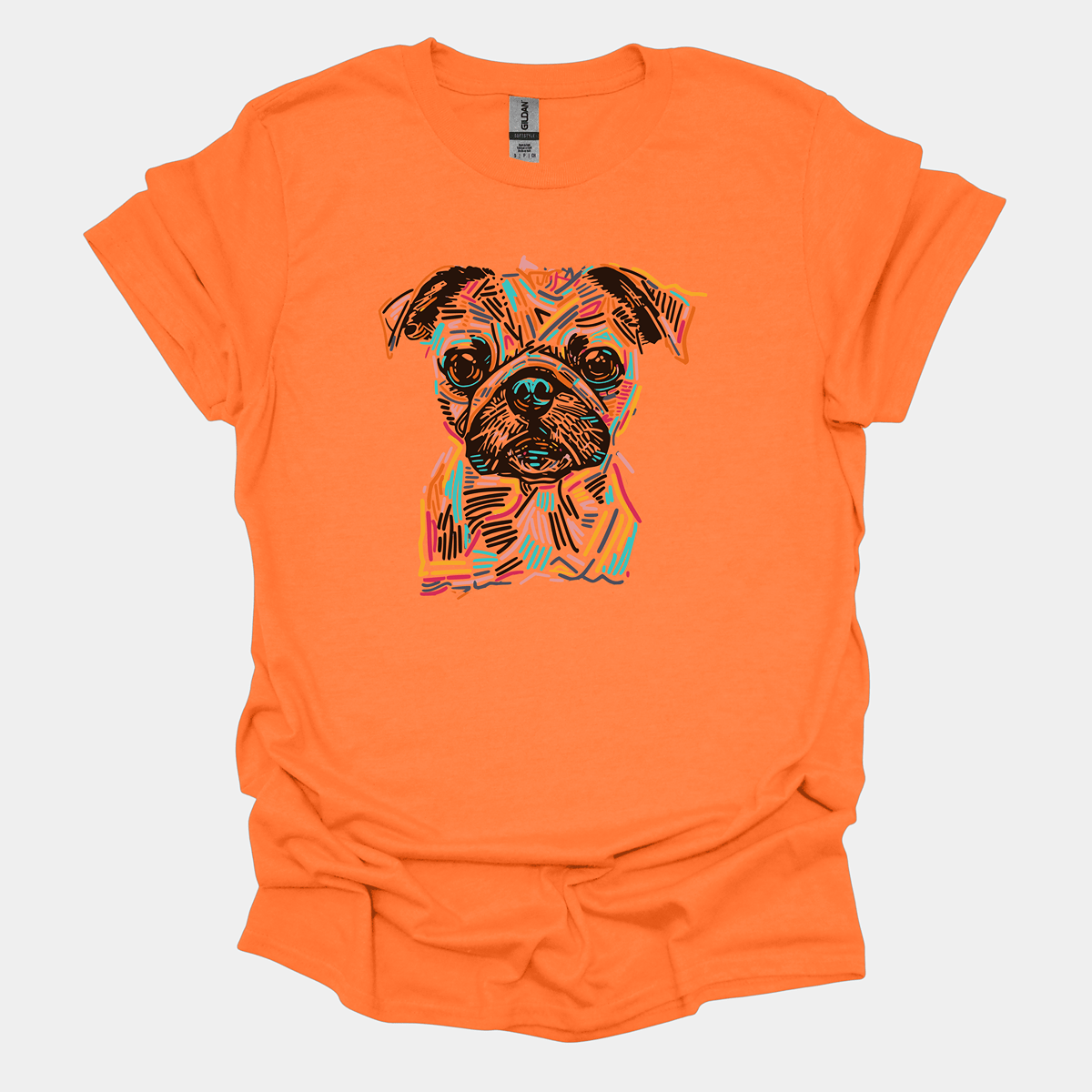 Sharpy Funny Pug Graphic T-Shirt