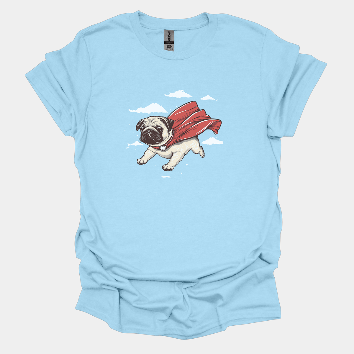 Super Pug Funny Pug Graphic T-Shirt