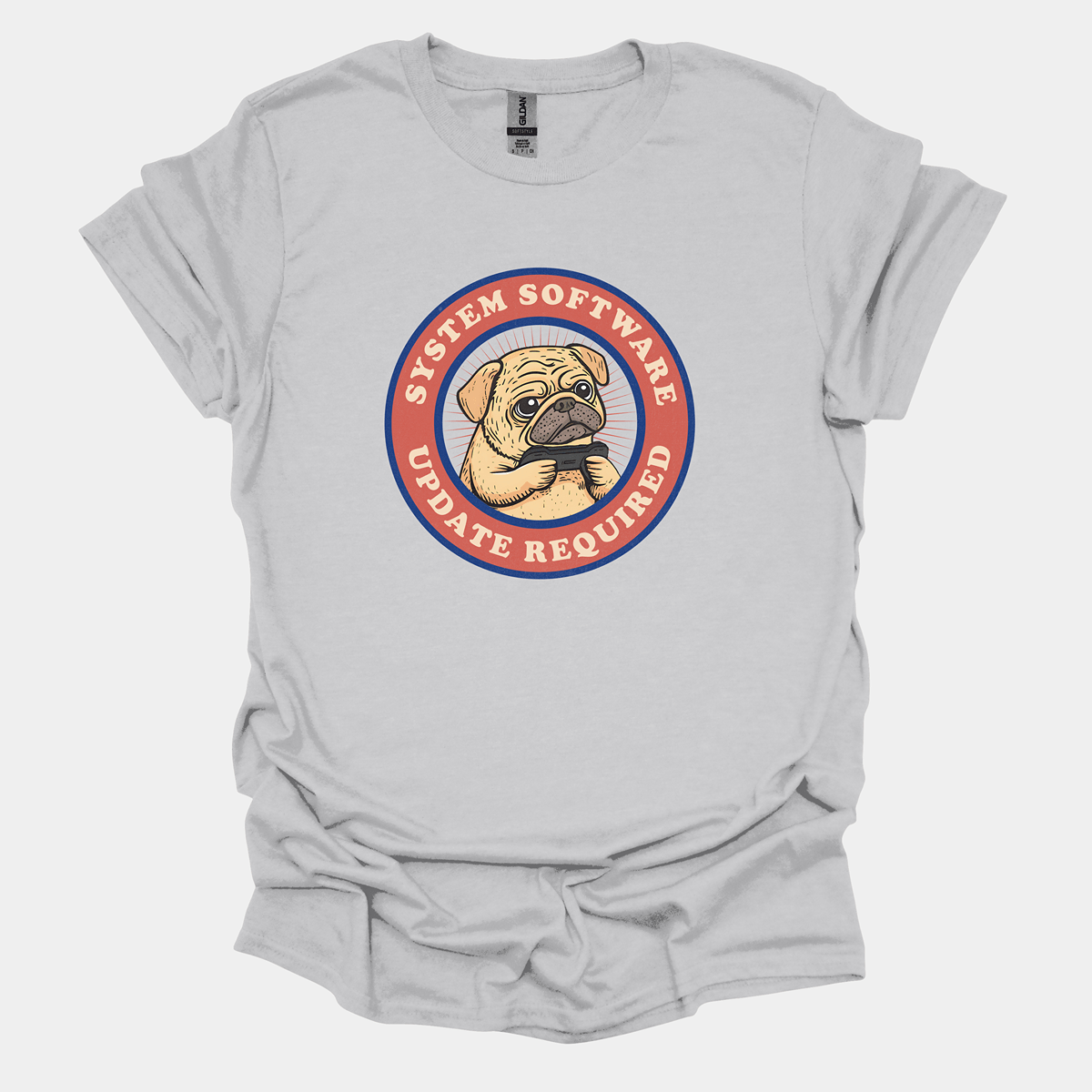 Update Required Funny Pug Graphic T-Shirt