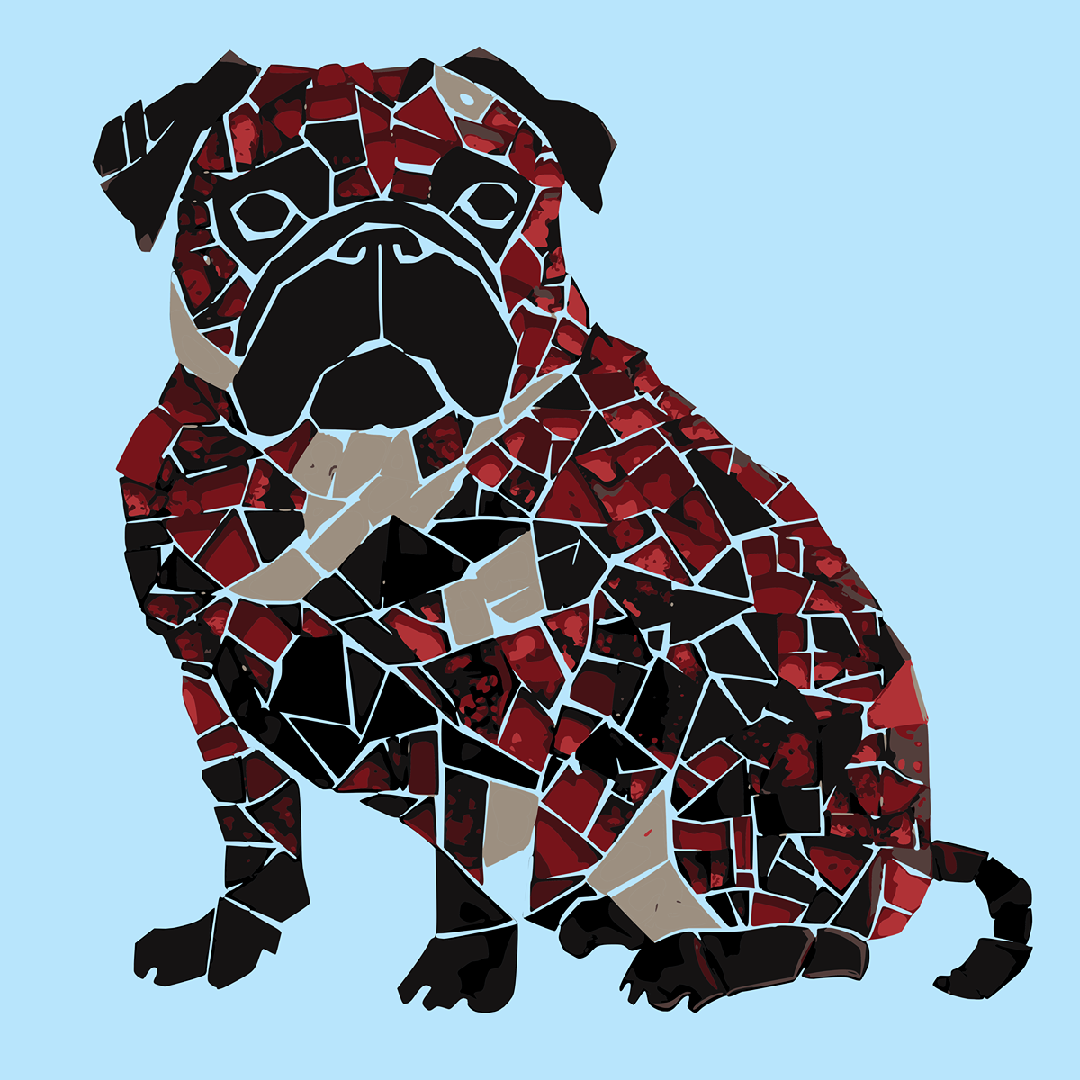 Pug Mosaic