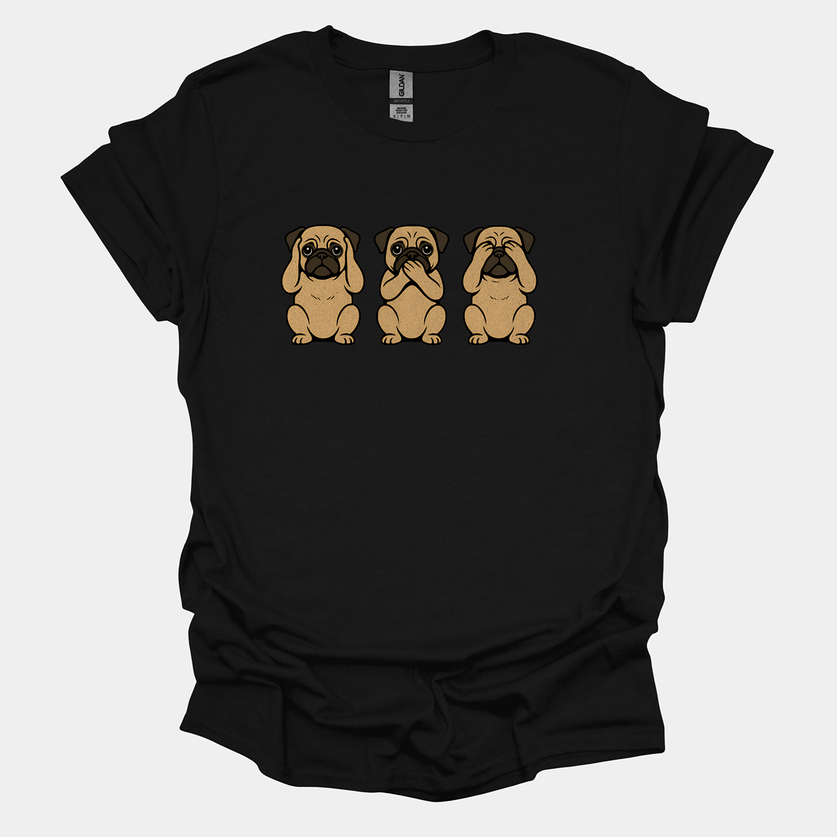 Three Wise Pugs