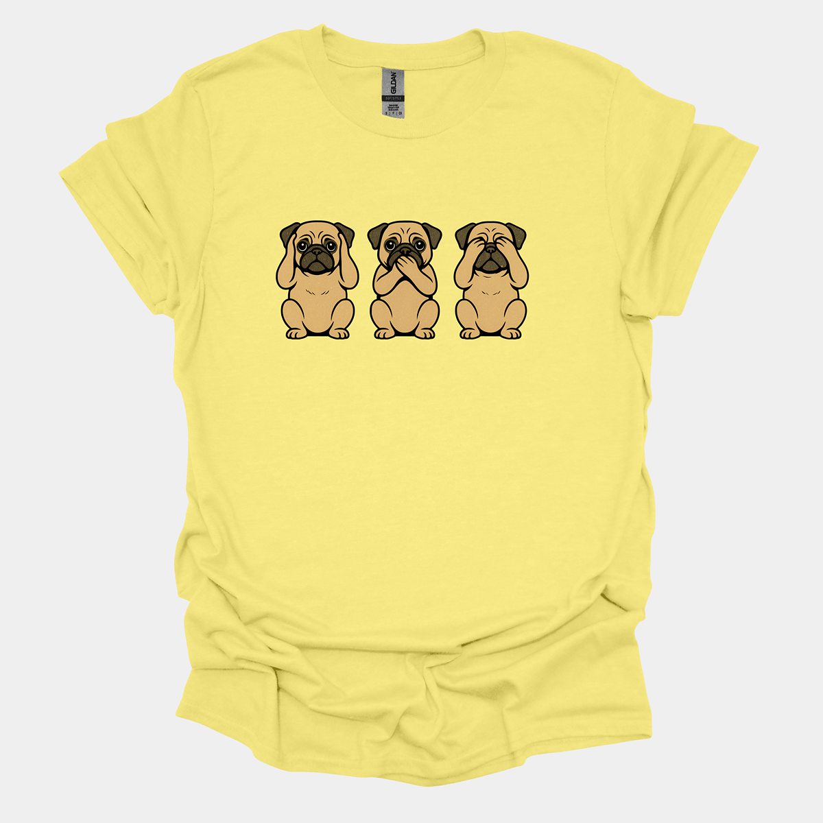 Three Wise Pugs