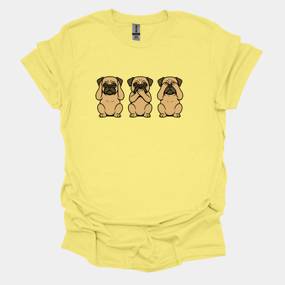 Three Wise Pugs