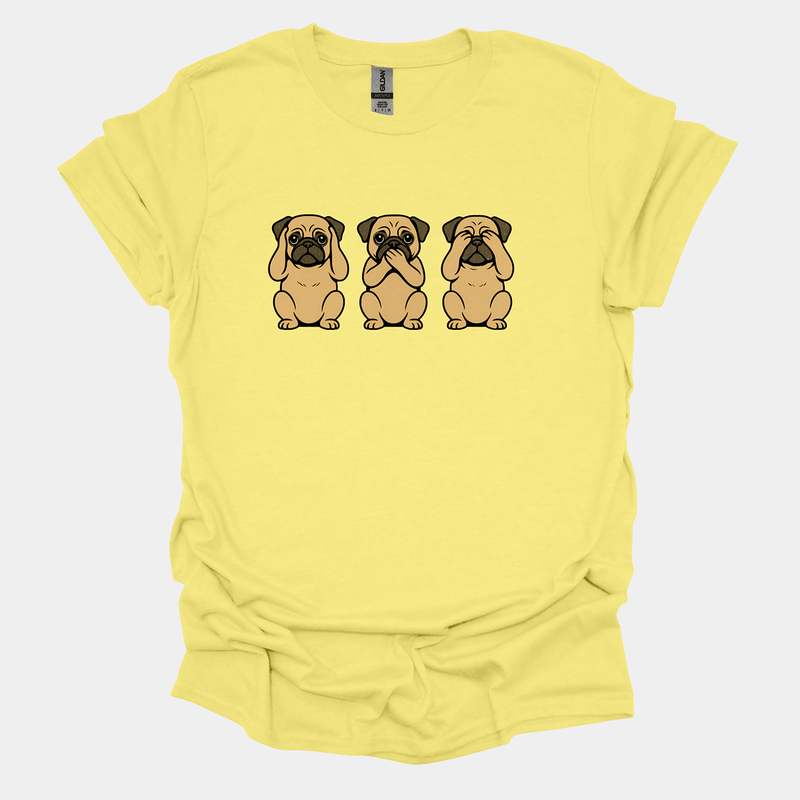 Three Wise Pugs
