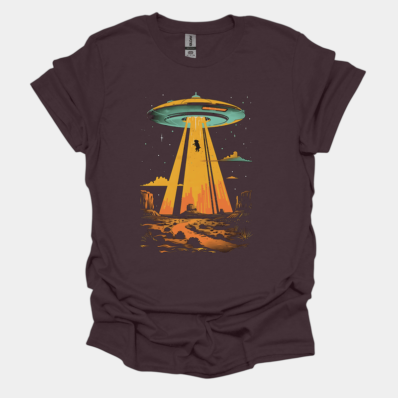 Alien Pug-napping Funny Pug Graphic T-Shirt
