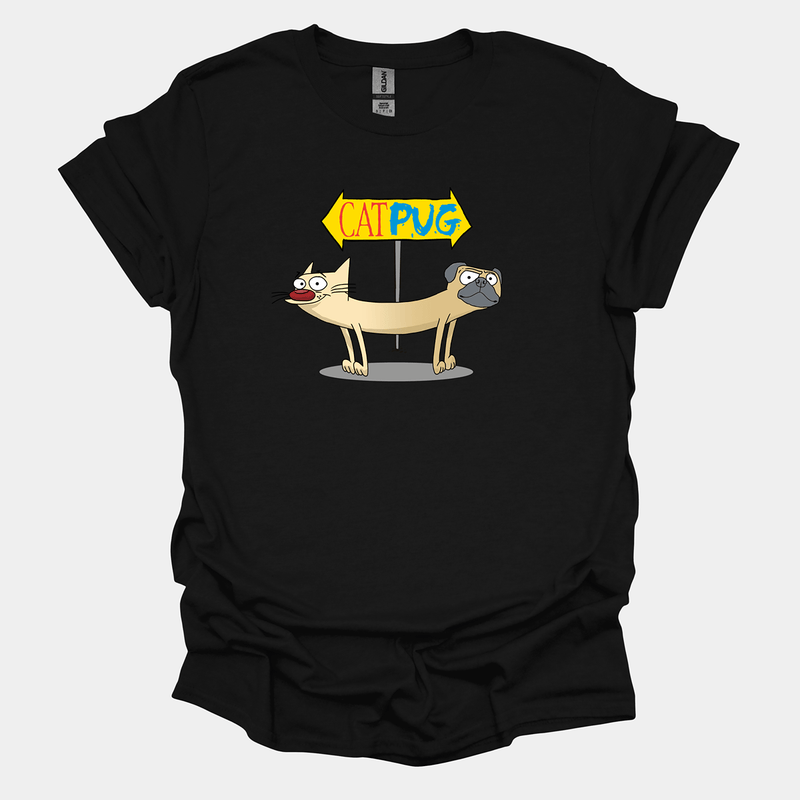 CatPug Funny Pug Graphic T-Shirt
