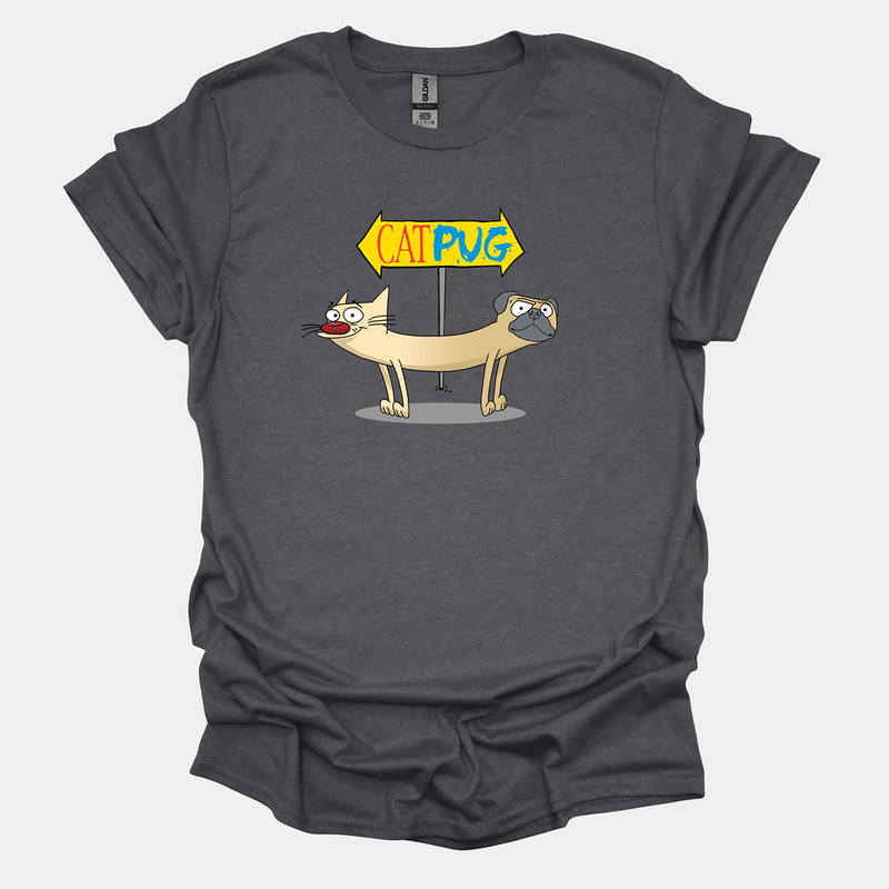 CatPug Funny Pug Graphic T-Shirt
