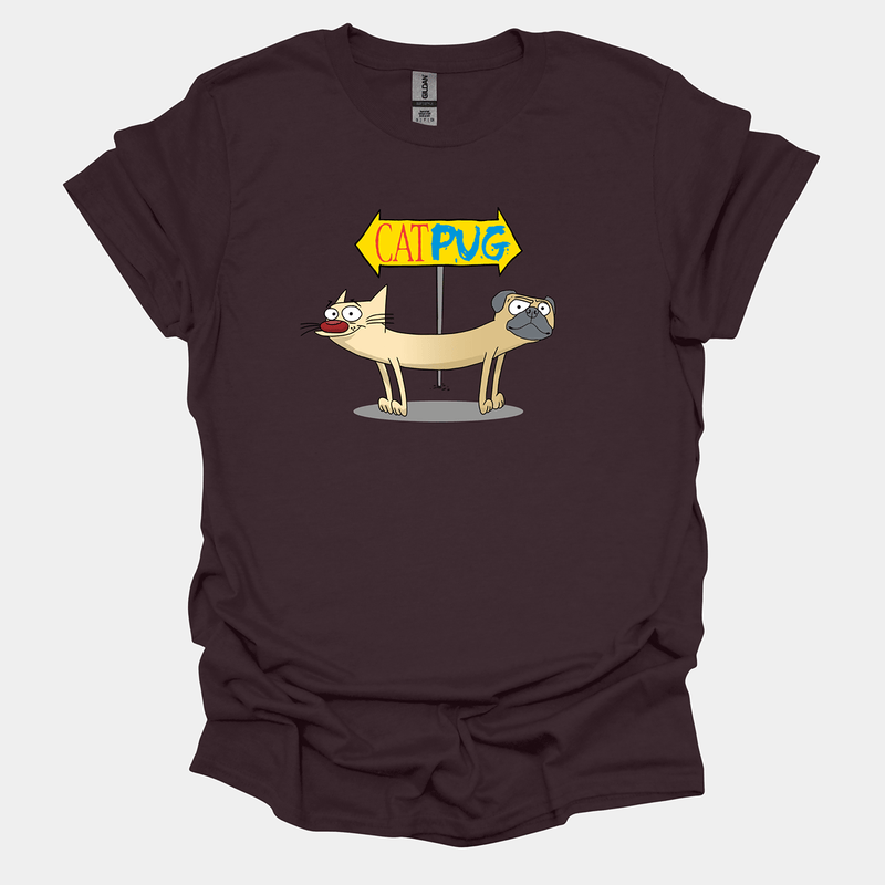 CatPug Funny Pug Graphic T-Shirt